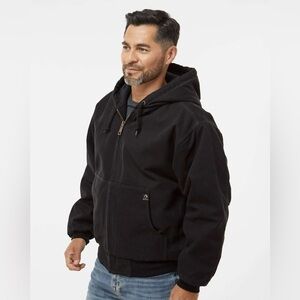 Cotton Canvas Work Jacket - Color: Black - Sizes: XS-XL